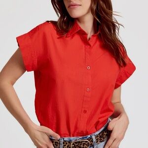 7 For All Mankind Red Shirt